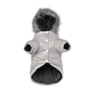 lot 3048 image: LESYPET Dog Coat for Small Dogs, Windproof Doggie Puffer Jacket with Leash Hole, Extra Warm Dog Jacket Winter Coat, Grey XXL