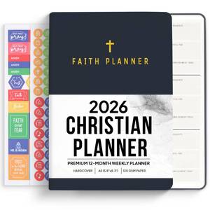 lot 3054 image: 2026 Christian Planner & Prayer Journal  Strengthen Your Relationship with God and Better Navigate His Path for You  Daily Planner wBible Verses, Prayer Prompts, & Habit Tracking (Black)