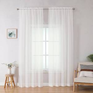 lot 3059 image: OWENIE Sheer Curtains 78 inch Length, Ivory Sheer Cutains 2 Panels Set for BedroomLiving Room, Rod Pocket Voile Fimly Drapes, 2pcs, Each 42 W x 78 L