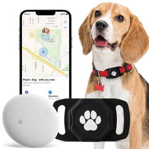 lot 3062 image: Smart Pet Tracker for Collar - Dog Trackers Pet Location Tracker with Holder, No Monthly Fee, Compatible with Apple Airtag Find My (iOS Only, Not for Android), Anti-Lost Device for Pets, Bag Straps