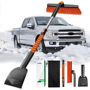 lot 3072 image: Zanch 2025 Upgrade Extendable 3-in-1 Car Snow Brush and Ice Scraper 45 Extendable Handle with 360° Rotating Brush Head for Car Windshield Clear Snow, Ice and Frost, for All CarsTruckSUV