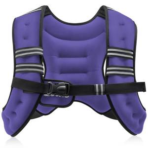 lot 3073 image: ZELUS Weighted Vest, 6lb8lb12lb16lb20lb25lb30lb Weight Vest with Reflective Stripe for Workout, Strength Training, Running, Fitness, Muscle Building, Weight Loss, Weightlifting, Violet(12lb)