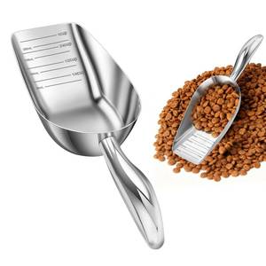 lot 3083 image: Aosnare Stainless Steel Dog Food Scoop 1 Cup, Metal Pet Food Scoop With Measuring Lines (CupMl), Dog Food Measuring Scoop For Dogs, Cats, And Kitchen Use, Dishwasher Safe