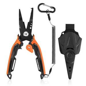 lot 3085 image: KastKing AeroVice 7.5 Fishing Pliers, 420 Stainless Steel, Uni-Body Construction, Lightweight &amp Corrosion-Resistant, Multi-Function Jaws, Braid Cutters, Sheath, Lanyard &amp Carabiner