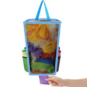 lot 3086 image: TYBONDER Trash Bags Holder,Plastic Bag Holder,Large Capacity Grocery Bags Holder,Shopping Bags Storage,Garbage Bag Holder,Breathable Mesh Small Trash Bag Organizer Dispenser (Blue)