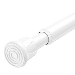 lot 3091 image: QINGYUN Tension Rod 28 to 48 inch, Adjustable Curtain Rods No Drilling Spring Rods Extendable Pressure DIY Tension Rod for Window Closet Kitchen, White