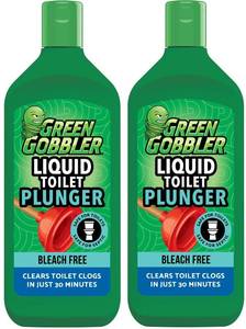 lot 3094 image: Green Gobbler Liquid Toilet Plunger  Clog Remover  Safe for Toilets and Septic  2 Pack