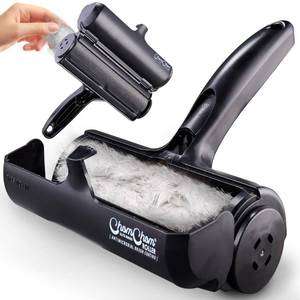 lot 3110 image: ChomChom Roller Pet Hair Remover Original Size Reusable Lint Roller for Cat &amp Dog Hair on Furniture, Couch, Carpet, Car, Rugs &amp Bedding Portable, Eco-Friendly (Black)