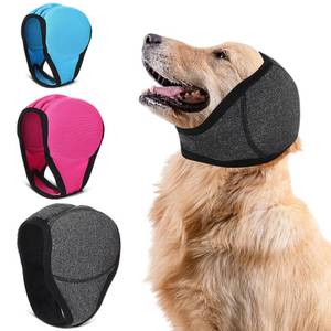 lot 3115 image: SilTriangle 3 Pcs 3 Size Dog Ear Cover Swimming Waterproof Head Wrap for Bath and Grooming, Adjustable Dog Ear Protector, Calming Hood for Thunder, Fireworks, Anxiety