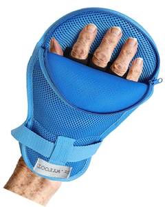 lot 3123 image: Dr.WYFOOT Dementia Safety Mitts - Anti-Scratch &amp Anti-Pull Gloves for Elderly, Breathable Washable Mittens with Finger Separation for Alzheimers, ICU Patients &amp Caregivers 2 Pcs Blue