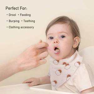 lot 3532 image: CIVARUA KIDS Muslin Baby Bibs 6 Pack, Baby Bandana Drool Bib for Drooling and Teething, Cotton Soft Absorbent for Girls Boys Good Night