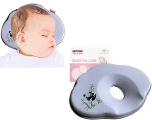 lot 3537 image: Baby Pillow for Sleeping for Newborn Head Support Soft & Cozy Prevents Flat Head Stroller Bassinet Insert Flat Design Almohadas para Bebes (Panda)