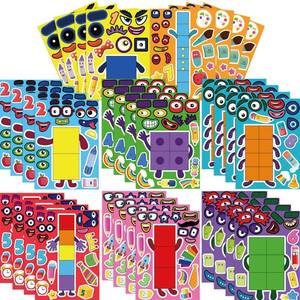 lot 3542 image: Abilat Make Your Own Number Toys Sticker Sheets Todders Activities for Kids Make a Face Stickers Decorations DIY Craft Stickers for Party Favor