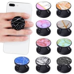 lot 3543 image: Honoson 9 Pieces Cell Phone Grip Holder Collapsible Holder Colorful Self-Adhesive Finger Ring Sublimation for Smartphone and Tablets(Marble)