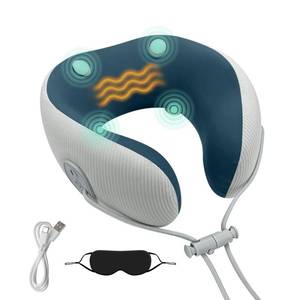 lot 3552 image: Medicane Neck Travel Pillow with Massage, Neck Massager with Heat & Gentle Vibration Massage, Ergonomic Memory Foam with Comfortable Eye Mask, Perfect for Airplane, Car, Office, Home Use, Pain Relief