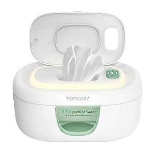 lot 3556 image: Momcozy Baby Wipe Warmer, Innovative Spring Design, Large Capacity Wipes Dispenser, Fast and Even Heating, 4 Modes of Temperature Heating Control, Diaper Wipe Warmer with Night Light