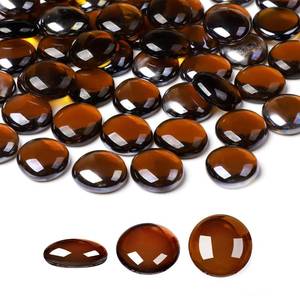 lot 3562 image: Suream Glass Rocks for Vases, 1 LB Dark Amber Marbles for Centerpieces, Glass Pebbles Marbles for Vases Fillers Fish Tank Aquarium Table Scatters DIY Crafts
