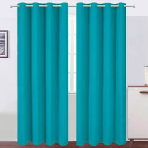 lot 3588 image: LEMOMO Blackout Curtains 52 x 90 Inch Long Teal Curtains 1 Panel Room Darkening Curtains for Bedroom and Living Room