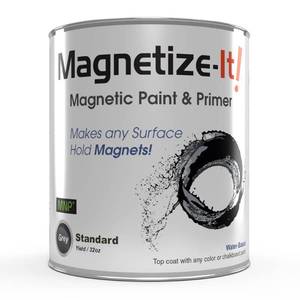 lot 3593 image: Magnetize-It Magnetic Paint &amp Primer (Water Based) Standard Yield 32oz, MISTD-1530