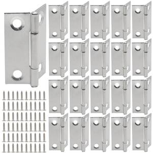 lot 3608 image: Luomorgo m 1.5 Inch Mini Hinges Butt Hinges, Stainless Steel Cabinet Hinges, Small Folding Door Hinge for Wooden Box, Crafts (Silver)