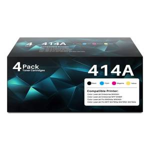 lot 3612 image: 414A Toner Cartridges 4 Pack M479fdw M454dw Replacement for HP 414A, W2020A W2021A W2022A W2020X for HP Color Laserjet Pro MFP M479fdw M454fdw MFP M480f Printer Ink Black Cyan Yellow Magenta.