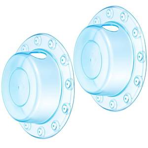 lot 3626 image: 2Pcs Bathtub Overflow Drain Cover Universal Bath PVC Tub Overflow Drain Cover Bathtub Water Seal Stopper for Draining Hole Blue Clear