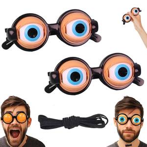lot 3628 image: Rercarre 2PCS Funny Glasses for Adults Crazy Eye Glass Googly, Novelty Shaking Eye Glasses, Eyes Glasses Adult Size Silly Sunglass With Blinking Eyeball for Party and Performances