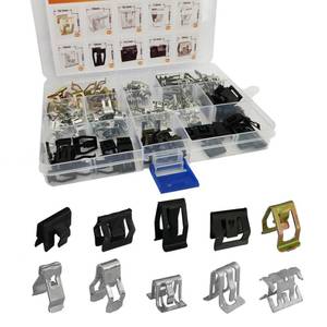 lot 3655 image: Tecledsn 100Pcs 10 Sizes Auto Car U-Clip Metal Trim Panel Spring Clip Trim Moulding Clip Kit 4A0-867-276A Replacement for Most Cars