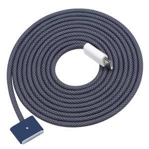 lot 3664 image: DERLULU USB-C Magnetic Charging Cable (6.6 ft2 m), Compatible with MacBook Air (1513 M4 2025, M3 2024, 15 M2 2023, 13 M2 2022), MacBook Pro (1614 202420232021), Midnight Blue