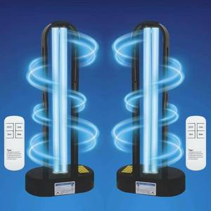 lot 3671 image: BAIMNOCM UV-C Lamp for Dust Mite 38 Watt 2 Pack, UVC Germicidal Lamp with Remote Control, UV Disinfection Light Bulb, Ultraviolet Light for Room BasementBedroomKitchen