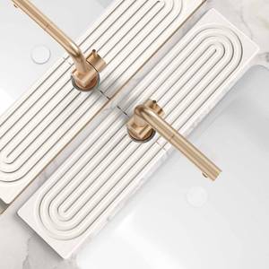 lot 3672 image: Large Faucet Mat for Kitchen Sink - Stone Drying Mat for Kitchen Counter, Diatomite Fast Drying Stone Sink Tray, Super Absorbent, Stylish Decor and Protector for Bathroom (Light Grey, 23.6 x 5.5)