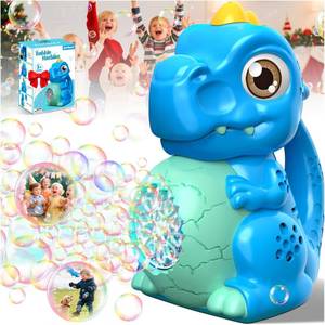 lot 3676 image: Dinosaur Bubble Machine Toy for Kids Automatic Blower with Lights, Large 150ML Tank & Powerful Motor - Produces 15,000 Colorful BubblesMin for Magical Party, Birthday