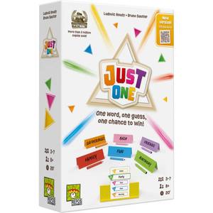 lot 3677 image: Asmodee Just One Party Game (2025 Refresh) - Cooperative Mystery Word Guessing Fun for Family & Friends, Kids & Adults, Ages 8, 3-7 Players, 15 Minute Playtime