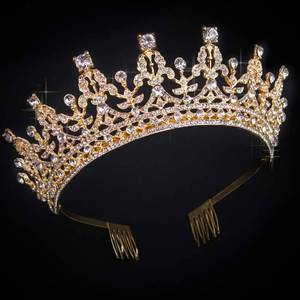 lot 3699 image: COCIDE Gold Tiara and Crown for Women Birthday Headband for Girls Crystal Queen Crown Hair Accessories for Bride Party Bridesmaids Bridal Prom Halloween Costume Cosplay Christmas Gifts (DARK GOLD)