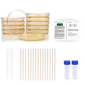 lot 3701 image: Bacteria Science Kit Petri Dishes with Agar and Swabs  Top Science Fair Project Bacteria Growing Kit  Prepoured LB-Agar Plates and Cotton Swabs  STEM for Kids Aged 6 7 8 9 10 Girls Boys Gifts