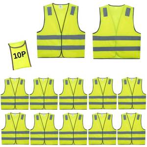 lot 3720 image: Lavori-AK Safety Vests Pack - Yellow Reflective High Visibility Construction ANSI Class 2 Work Vest for Men,Woman,Hi Vis Vest Mesh and Neon Silver Strip