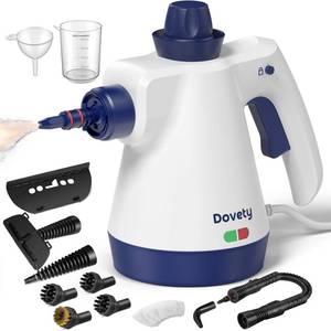lot 3734 image: Steam Cleaner, Pressurized Handheld Steam Cleaner for Home with 12pcs Accessories & Safety Lock, Multi-Surface & Powerful Home Use Steamer for Cleaning, Car, Bathroom, Shower, Window, Grime, Grease