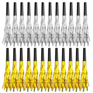 lot 3738 image: New Years Eve Party Supplies 2026-24 PCS Noise Makers, 12 Gold & 12 Silver Glitter Party Blowers for Adults, Bulk New Year Eve Birthday Christmas Noisemakers Horns