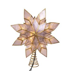 lot 3751 image: Kurt Adler 10 Lights LED Capiz Clear Star Treetop