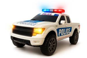 lot 3767 image: ArtCreativity Police Car Toy, Pickup Truck Toy with LED Headlights and Sirens, Friction Powered, 120 Scale Police Car Toys for Boys 3-5, Police Toys Monster Trucks, Toy Trucks for Kids Birthday Gift