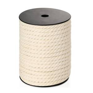 lot 3781 image: Macrame Cord 8mm x 33Yards (99Feet), Natural Cotton Macrame Rope - 3 Strands Twisted Macrame Cotton Cord for Wall Hanging, Plant Hangers, Crafts, Gift Wrapping and Wedding Decorations