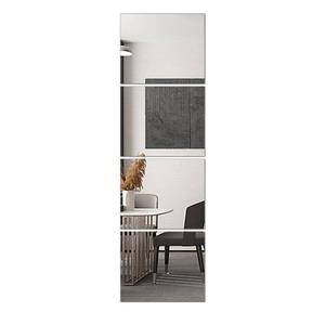 lot 3792 image: Delma Glass Full Length Wall Mirror Tiles, 14 x 12 4PCS, Frameless Body Tiles for Bedroom, Mounted Home Gym, Door