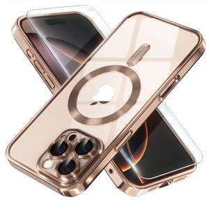 lot 3810 image: Misea Magnetic for iPhone 16 Pro Max Case Compatible with MagSafe Never Yellowing Military Grade Drop Protection Full Camera Lens Protector Plating Soft Clear Phone Case for Women 6.9, Desert