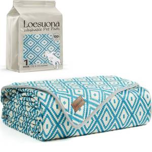 lot 3850 image: Washable Pee Pads for Dogs - Extra Thick Reusable Puppy Pads with Super Absorbency, Waterproof & Non-Slip Dog Pee Pads for Potty Training , Whelping , Playpen , Crate , Prevents Leakage 72x72