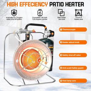 lot 3854 image: GasBRUH Outdoor Multi-Use Portable Propane Patio HeaterCooker, 18,000 BTU Gas Camping Heater for Tent Hunting, Fishing,RV (Fuel not included)