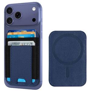 lot 3880 image: Upgraded for Magsafe Wallet, Strongest Magnetic Wallet, for iPhone Walle t Magsafe with 2 Card Slots, Magnetic Card Holder for iPhone 171615141312 Series, Vegan Leather, Fit 7 Cards, Navy Blue