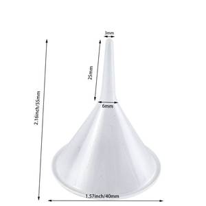 lot 3888 image: Biokany Mini Funnel 8 Pcs Kitchen Use Funnels Small Narrow Neck Plastic Urn Filling Tool for Lab Bottle,Sand Painting,Perfume,Spice,Powder,Essential Oil,Kitchen Food Grade Plastic,Water Bottle