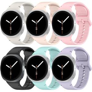 lot 3927 image: BandRain 6 Pack Sport Bands Compatible with Samsung Galaxy Watch 8 Band 40mm 44mmGalaxy Watch 8 Classic 46mm, Waterproof Soft Silicone Strap Wristband for Galaxy Watch 88 Classic 2025 Women Men (6 Pack-BlackPinkMint GreenPurpleSand PinkStarlight)