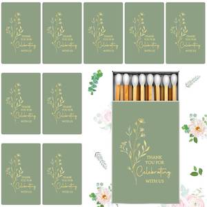 lot 3961 image: Humyoun 100 Pcs Wedding Matches Matchbook Labels Stickers 2.24 x 1.41 Inch Wedding Favors Matchbook Sticker The Nice Match Sticker Without Matches and Boxes(Sage Green)