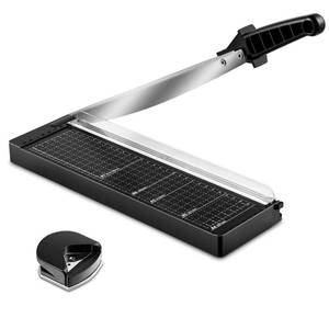 lot 3964 image: MAKEASY Paper Cutter 12 Inch, 8 Sheet Capacity, Heavy Duty Paper Cutter for Cardstock, Guillotine Paper Trimmer for Crafting, Classroom and Office